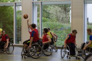 Training Rollstuhlbasketball des RSV Murnau