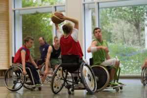 Training Rollstuhlbasketball des RSV Murnau