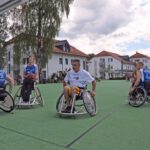 Rollstuhlbasketball am Tennisplatz vom UKM