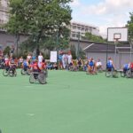 Rollstuhlbasketball am Tennisplatz vom UKM