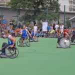 Rollstuhlbasketball am Tennisplatz vom UKM