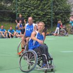 Rollstuhlbasketball am Tennisplatz vom UKM