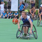 Rollstuhlbasketball am Tennisplatz vom UKM